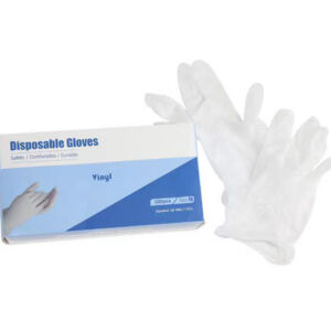 Guantes desechables de PVC para uso médico