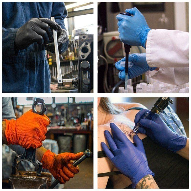 Gants en nitrile médical d'inspection blancs