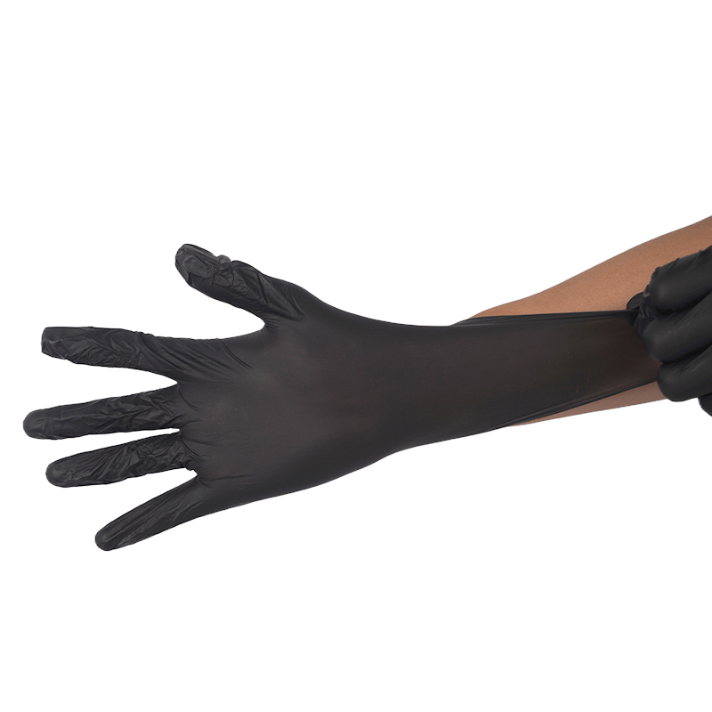 100PCS gants de nitrile jetables en nitrile noir poudre latex sans